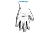 Рукавички Mastertool з нітриловим покриттям 10" (біло-сірі) (83-0400) (12 шт.), фото 2