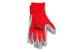 Рукавички Mastertool з нітрилові покриттям 10" (червоно-сірі) (83-0402) (12 шт.), фото 2