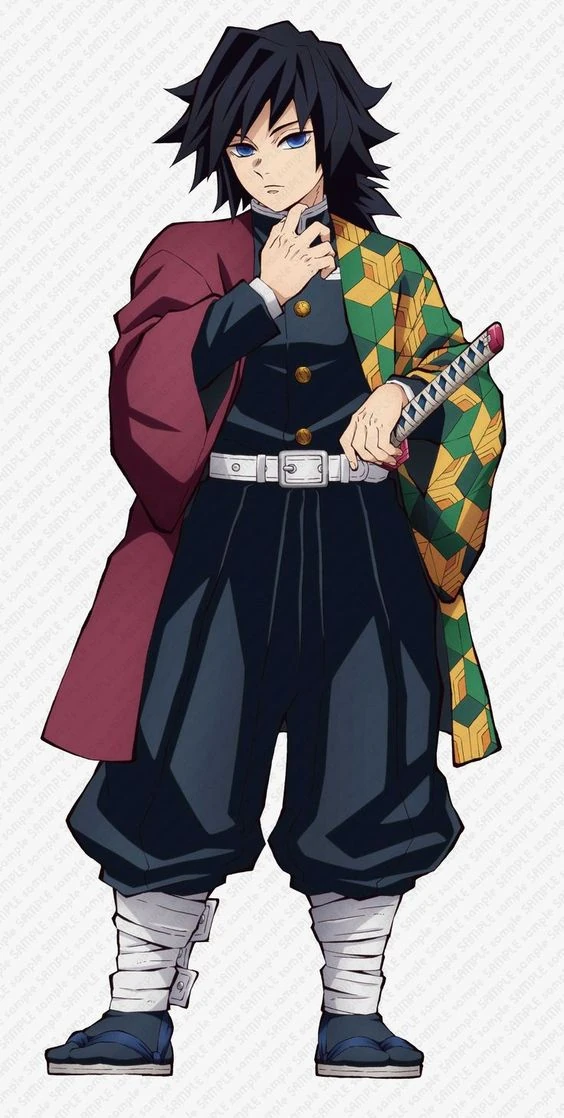 Ростова фігура Гію Томіока Клинок, що розсікає демонів 180 см, картон