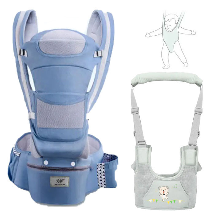 Хіпсит 6 в 1 Baby Carrier і Спалери-ходунки Синій (vol-8980), фото 1