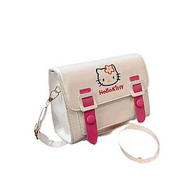Дитяча сумка месенджер OEM Hello Kitty 19х12 см Біло-рожевий (Kitsumw1)