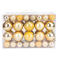 Набір ялинкових куль Золоті вогники (68 шт) (6042-007)