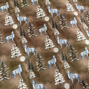 Відріз двонитки вовки на шоколадному фоні