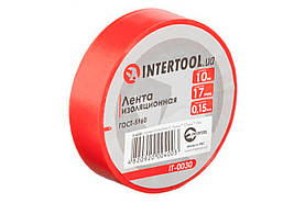 Стрічка ізоляційна Intertool 10 м x 17 x 0.15 мм червона (IT-0030) (10 шт.)