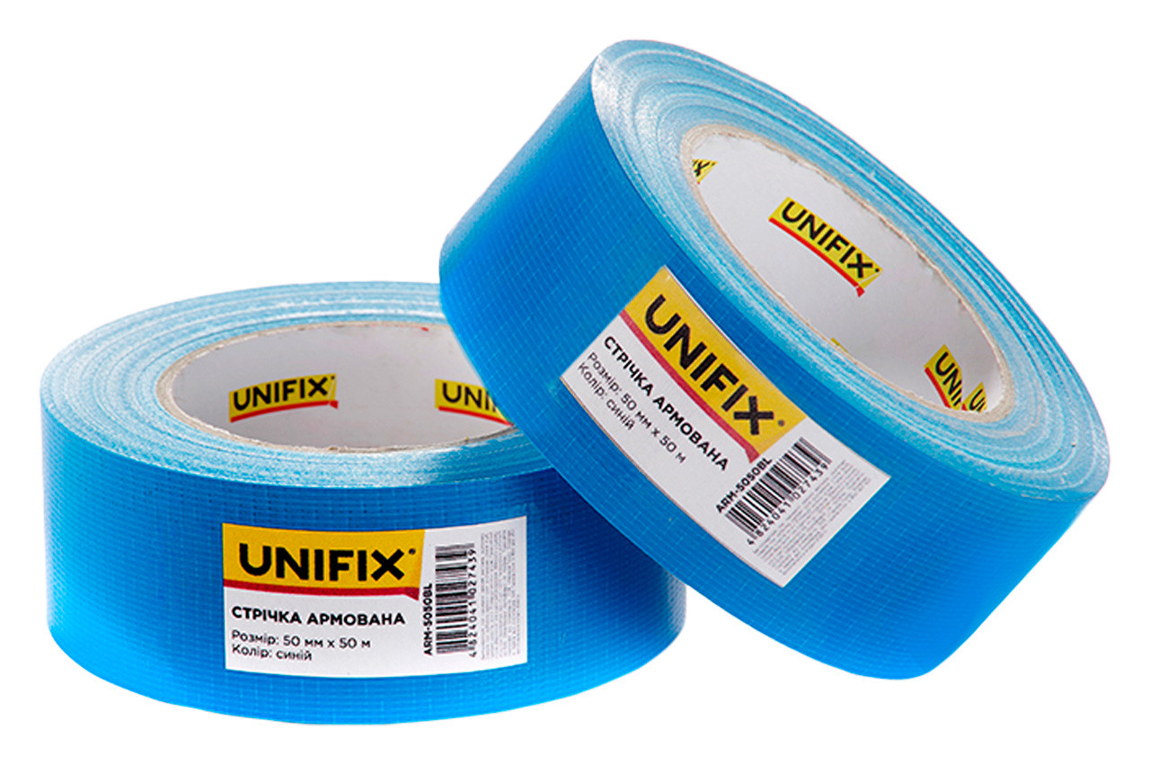 Стрічка армована Unifix 50 мм x 50 м синя (ARM-5050BL), фото 1