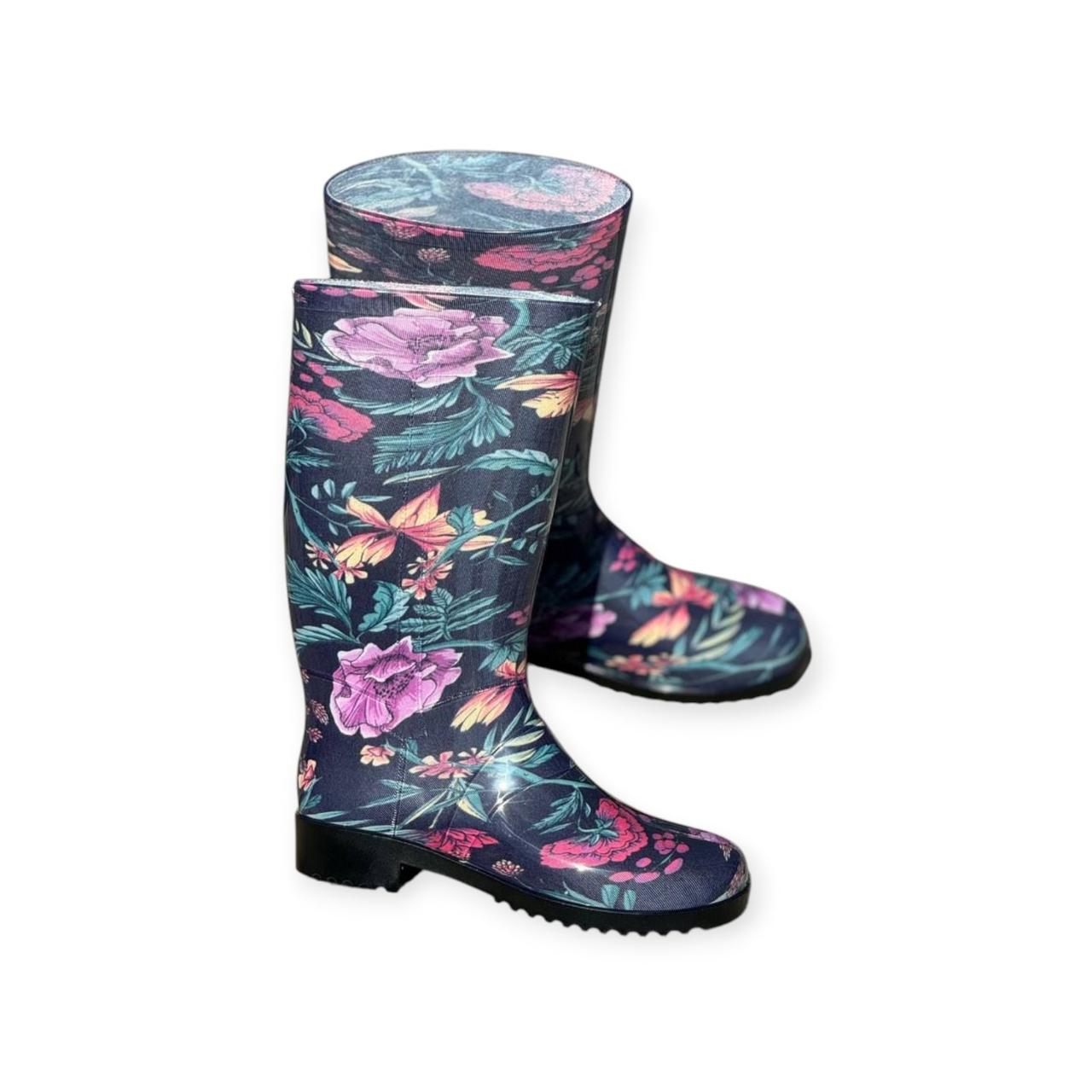 Чоботи жіночі гумові (ПВХ) мод. "КВІТКА", фото 1