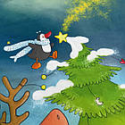 Панель новорічна лось/ведмідь/ялинка 50*69см, фото 3