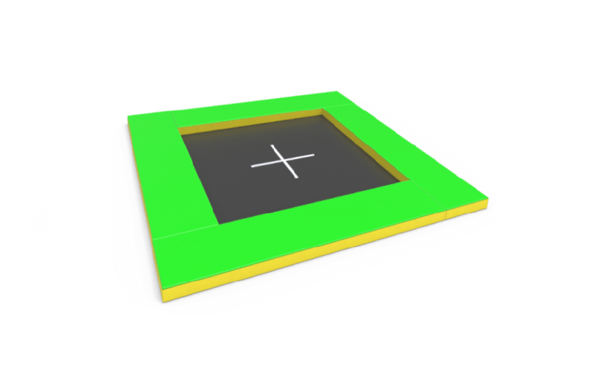 Ґрунтовий батут Kidigo 160х160 см Різнобарвний (1629326981), фото 1