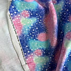 Відріз двонитки зірочки на блакитно/рожево/синьому фоні, фото 3