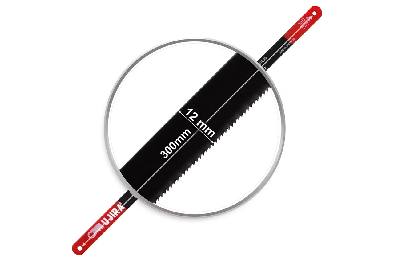 Полотно пиляче для ножівки по металу Ujira Flex Франція 1-стороннє 300х12 мм (10од) VITA (KE-0004), фото 1