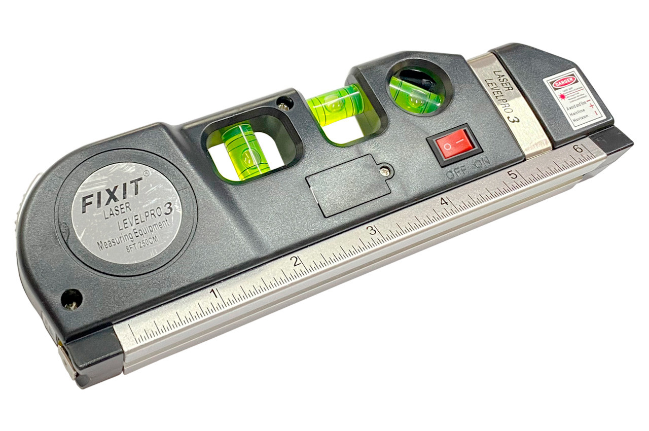 Лазерний рівень із вбудованою рулеткою 150 мм 3 очок (S-13793), фото 1
