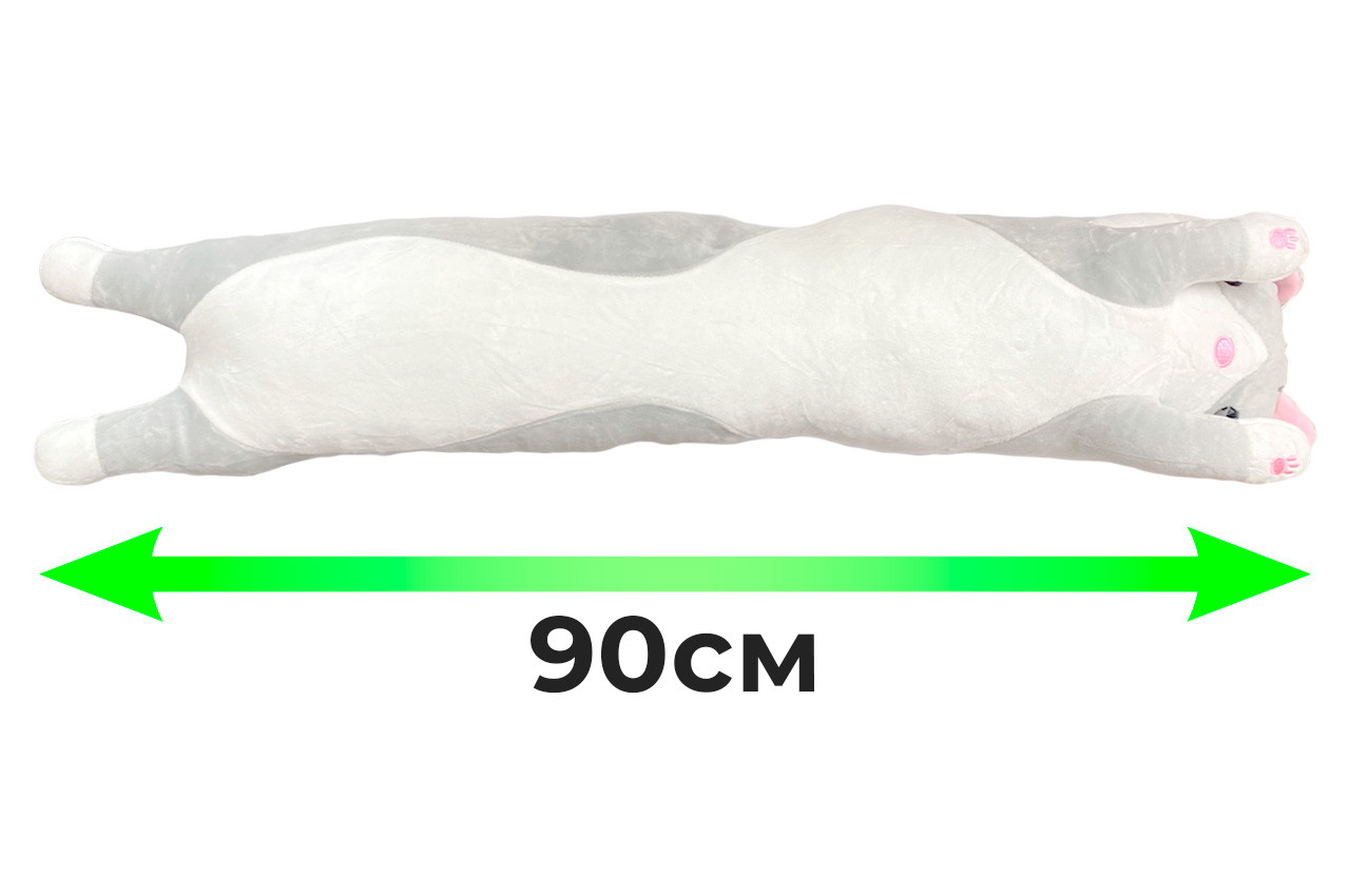 М'яка іграшка Кіт Батон 90 (EL-2117-7 GREY) (bbx), фото 1