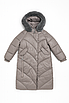 Жіноча зимова довга куртка сіра (WKL1), фото 3