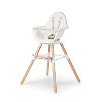 Стульчик для кормления Childhome Evolu ONE.80° с бампером - natural/white, арт. CHEVO180NW