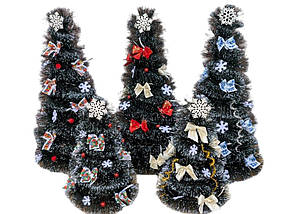 Ялинка з декором 50см каркасна Хупсі. (КОЛІР ДЕКОРУ НЕ ОБИРАЄТЬСЯ), фото 3