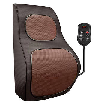 Масажер для спини з функцією підігріву 3 режима, від мережі, TS-5544 / Подушка масажна для тіла / Масажна роликова подушка