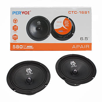 Автомобільна акустика динаміки 6.5" PERVOI CTC-1681 / Автомобільні колонки в машину / Автоакустика / Автодинаміки