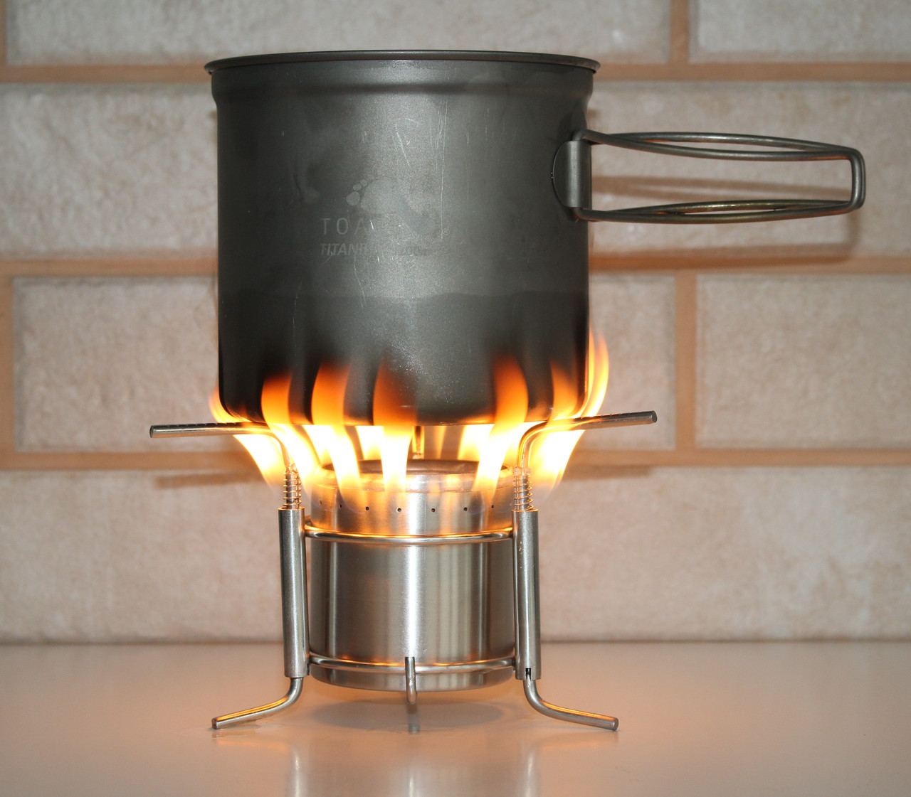 Пальник туристичний спиртовий для сухого та рідкого спирту, спиртова плита спиртівка з підстанкою тринога, фото 1