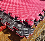 Мін. замовлення від 5 шт! ЧЕРВОНО-ЧОРНІ татамі 30мм, 100*100*3 см (1шт) | мати для дзюдо і карате, фото 2