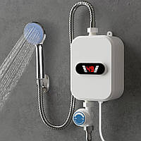 Термостатичний водонагрівач з душем до +60°, 3500Вт, RX-021 / Проточний водонагрівач / Електроводонагрівач проточний