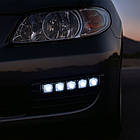 2 шт Денні ходові вогні для авто 6 LED (17,2см) 12В, Біле світло / ДХО для автомобіля / Додаткова підсвітка для авто, фото 8