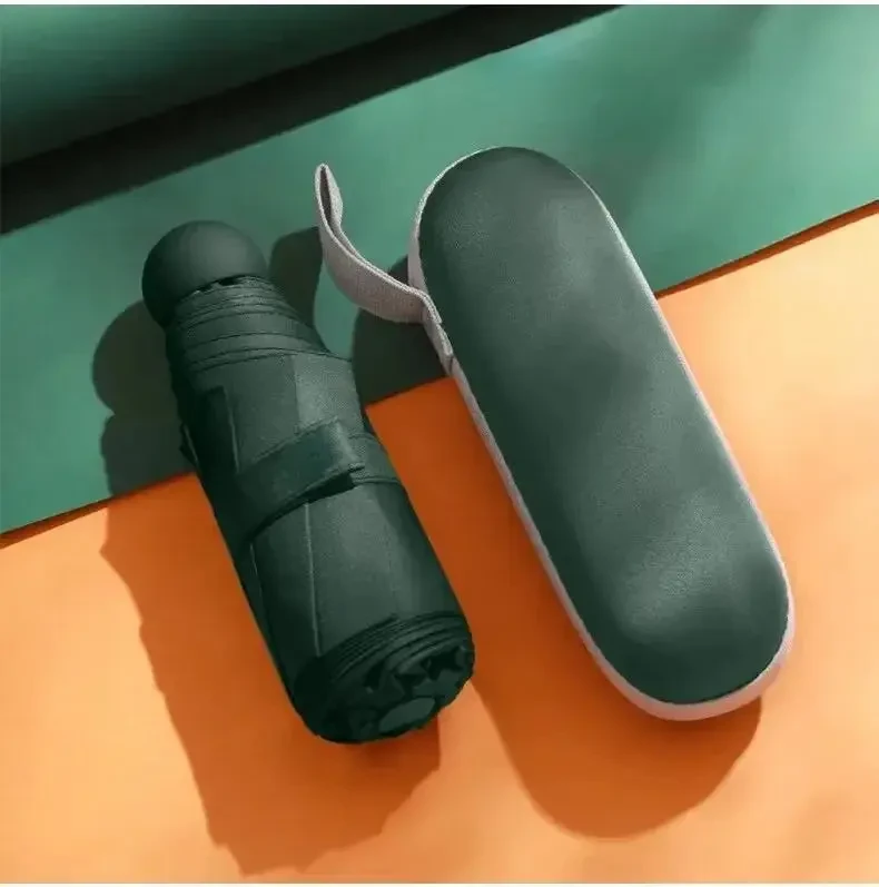 Парасоля 100см в футлярі,компактна, зелена, УФ захист, фото 1