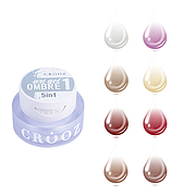 Гель-краска Crooz Art Gel Ombre 5 в 1 без липкого шару, 3 мл