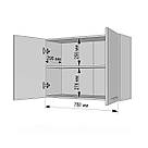 Компактна навісна двостулкова шафа для кухні на 2 відділення 800 мм Верхні кухонні модулі з ДСП, фото 6