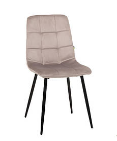 Стілець Cherry чорний/ вельвет світло-сірий AMF