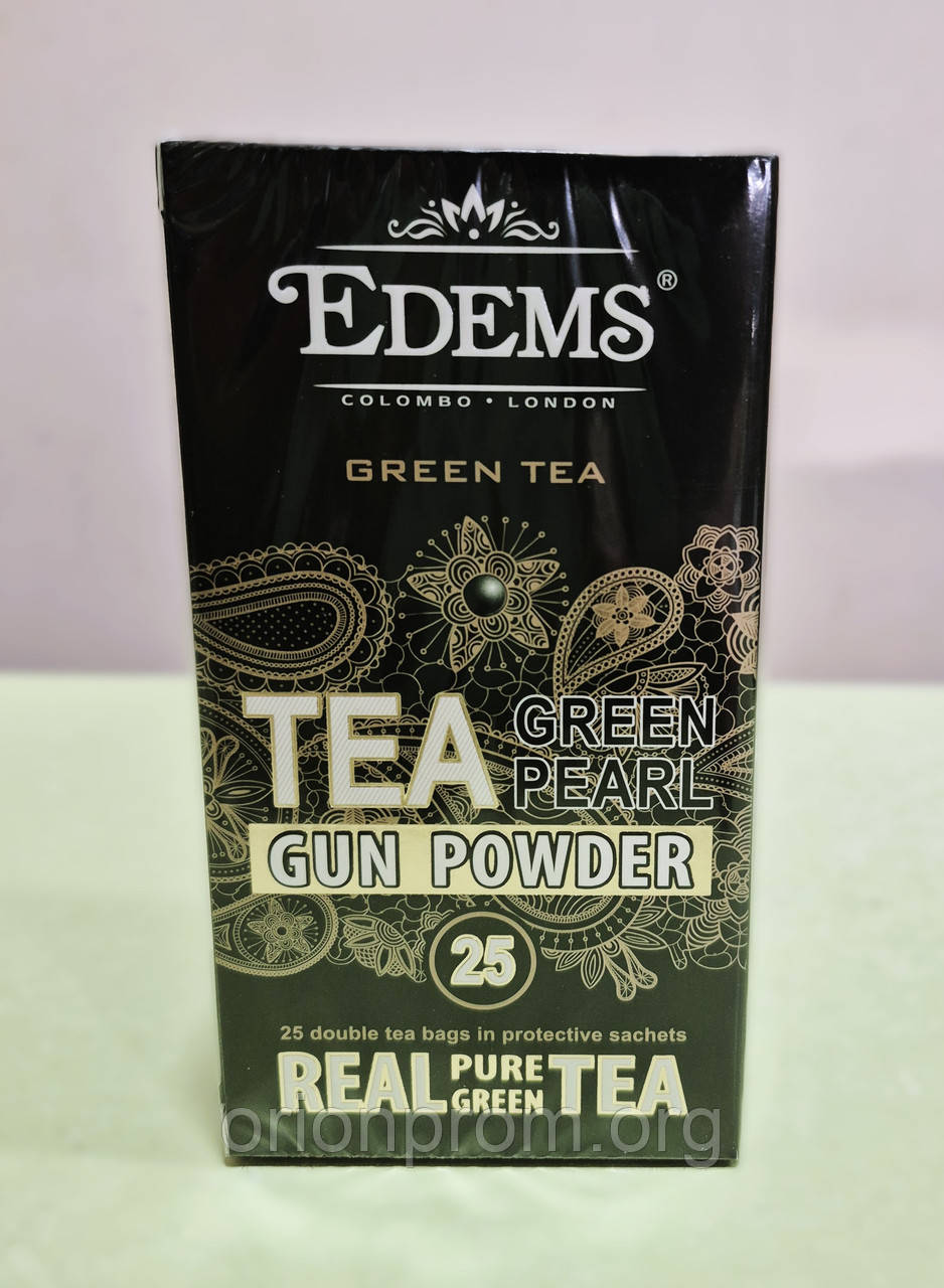Чай Edems Green Pearl 25 пакетів зелений, фото 1