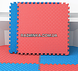 Мін. замовлення від 5 шт! ЧЕРВОНО-СИНІ татамі 30мм, 100*100*3 см (1шт) | мати ластівчин хвіст, фото 2