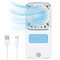 Ручний міні вентилятор зі зволожувачем та підсвіткою, від USB / Акумуляторний вентилятор на стіл