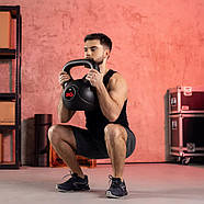 Гиря вінілова 20 кг HS-PB020KB чорна, фото 2