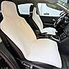Хутряні універсальні чохли - накидки на передні сидіння авто з овчини (Еко-хутро) білі, фото 7