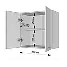 Навісна шафа закрита для кухні з ДСП Тумба настінна з 2 полками 60 см шириною Кухонний модуль верх, фото 6