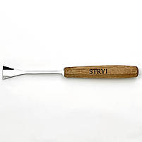 Стамеска кована для різьби по дереву Риб'ячий хвіст 25 мм №5 STRYI Maestro, фото 4