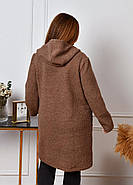 Жіночий кардиган із капюшоном (р.52,54,56,58) баранчик, фото 6