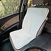 Хутряна універсальна накидка - чохол на переднє сидіння авто з овчини (Еко-хутро) білий, фото 6