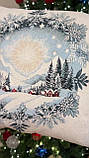 Наволочка Новорічна “Зимова казка” 45х45 см двостороння гобеленова, фото 4