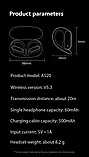 Спортивні бездротові навушники A520 для активних видів спорту, бігу, залу тощо, фото 2