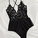 Жіночий боді Камілла мереживом напівпрозорий сіточкою еротичний з глибоким декольте та відкритим доступом M, фото 5