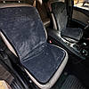 Хутряні універсальні накидки - чохли на передні сидіння авто з овчини (Еко-хутро) сірі, фото 6