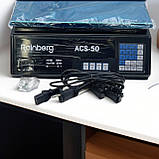 Ваги настільні зі стійкою на 2 дисплеї для торгівлі до 50 кг до 100 год роботи від заряду аккумулятора з підсвіткою, фото 2