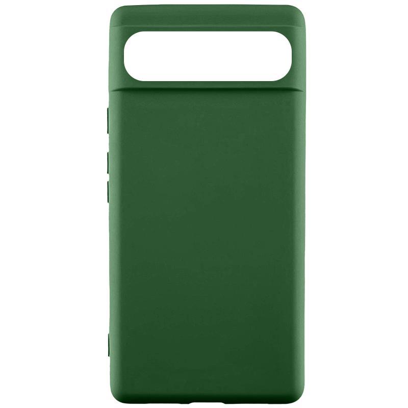 Чохол TPU GETMAN Liquid Silk для Google Pixel 7a Зелений / Dark green, фото 1