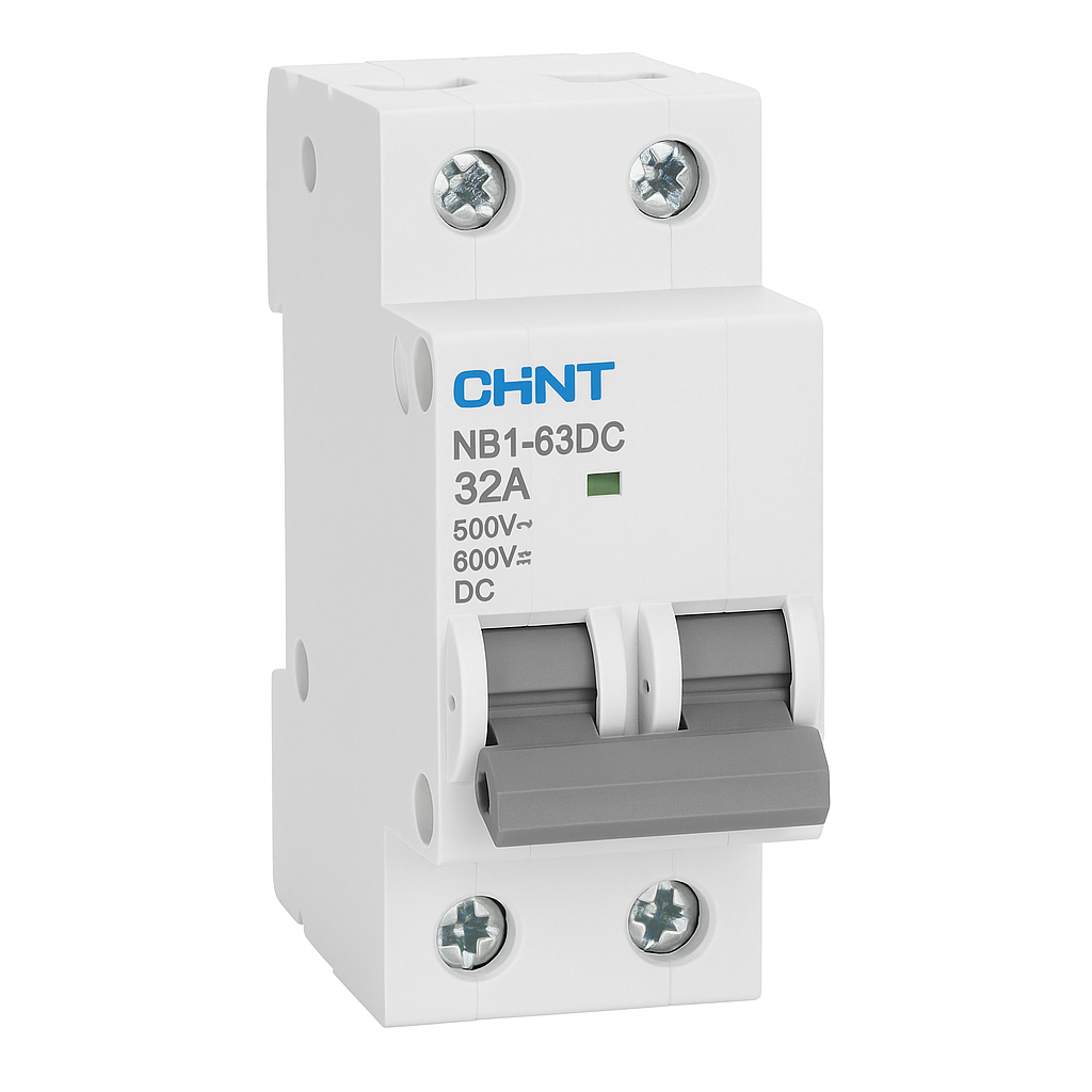Автоматичний вимикач постійного струму CHINT NB1-63DC 2P-32A, фото 1