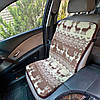 Хутряна універсальна накидка - чохол на переднє сидіння авто з овчини (Еко-хутро) олені, фото 7