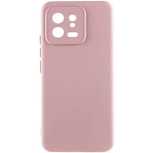 Чохол GETMAN Liquid Silk Full Camera для Xiaomi 13 | TPU + Мікрофібра Рожевий / Pink Sand
