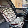 Хутряна універсальна накидка - чохол на переднє сидіння авто з овчини (Еко-хутро) орнамент, фото 6