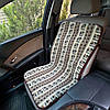 Хутряна універсальна накидка - чохол на переднє сидіння авто з овчини (Еко-хутро) орнамент, фото 7