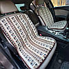Хутряні універсальні накидки - чохли на передні сидіння авто з овчини (Еко-хутро) орнамент, фото 6